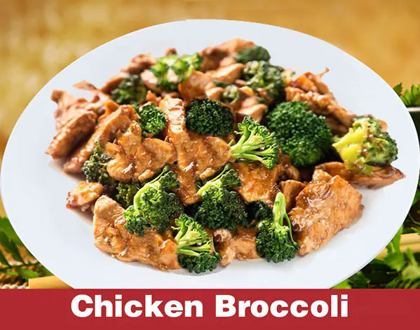 Chicken and broccoli stir-fry in savory brown sauce at Great Wall, a Chinese Restaurant in Indianapolis
